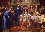unknow artist Colbert Presenting the Members of the Royal Academy of Sciences to Louis XIV in 1667 France oil painting artist